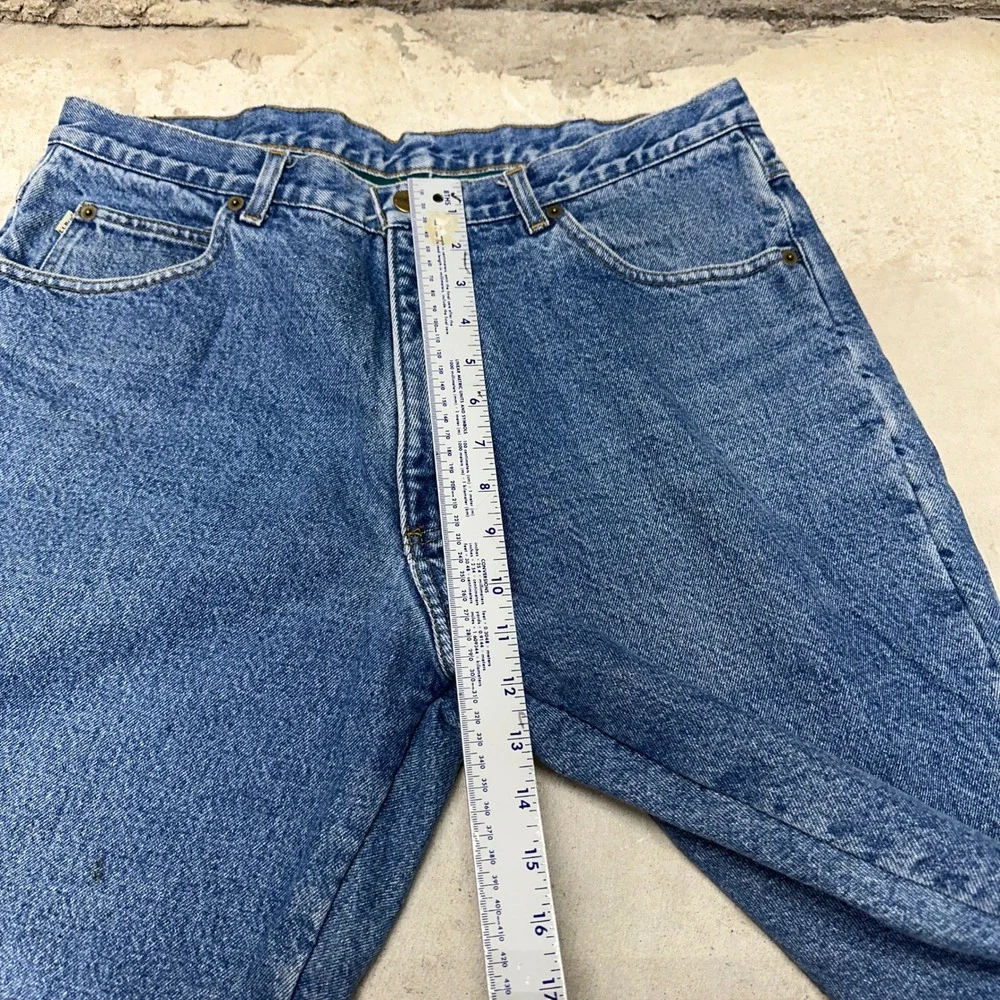 Vintage Denim Jeans Sz 36x29 Blue Straight Leg High Rise Cotton Blend‎ LL BEAN